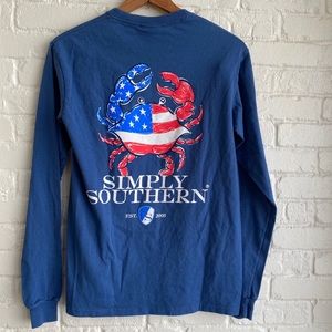 Simply Southern American Flag Long Sleeve Shirt